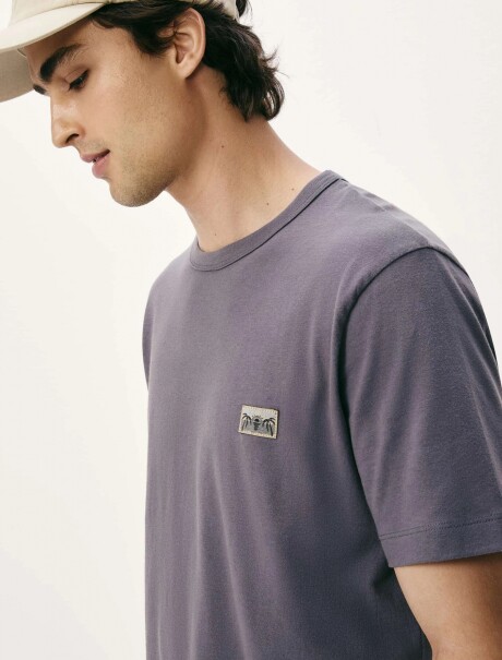 CAMISETA MANGA CORTA CON ESTAMPA GRIS