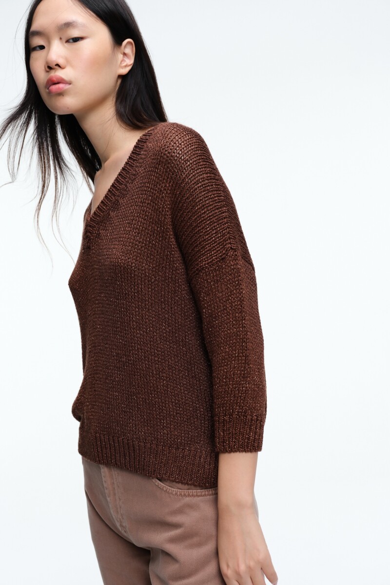 SWEATER V Marron