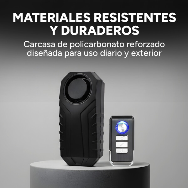 Alarma Antirrobo Bicicleta Moto Monopatin Sensor Movimiento Color Negro