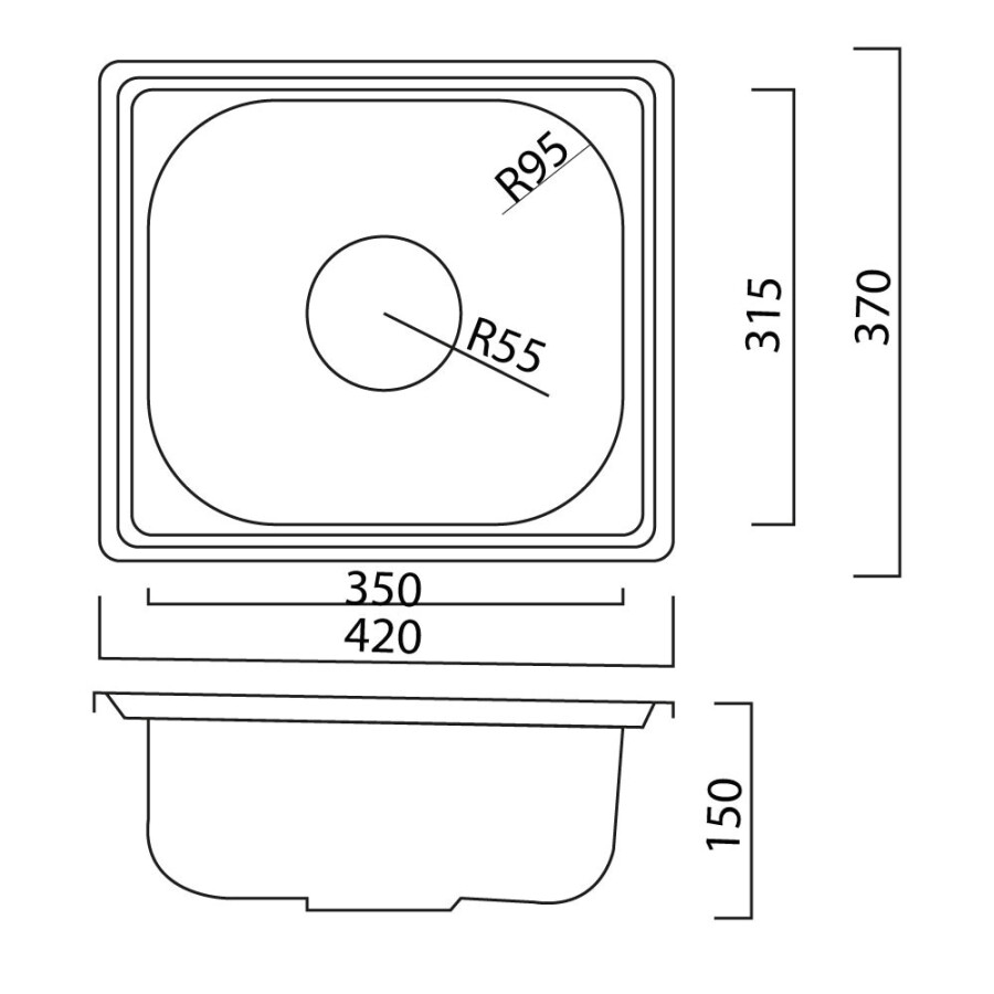 Pileta Simple 42 x 37 Pileta Simple 42 x 37