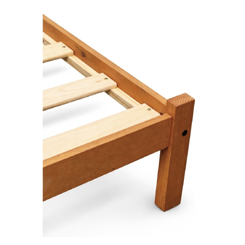 Cama 2 Plazas Turca - 100% Madera Maciza Con Parrilla Marrón Turca Cama 2 Plazas Turca - 100% Madera Maciza Con Parrilla Marrón Turca