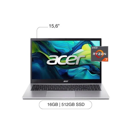 Notebook ACER Aspire Go 15,6' FHD 512GB / 16GB RAM Ryzen 7-7730U W11 Notebook ACER Aspire Go 15,6' FHD 512GB / 16GB RAM Ryzen 7-7730U W11