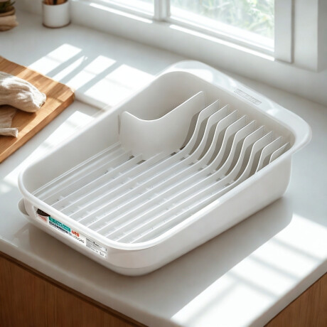Escurridor platos con bandeja BLANCO