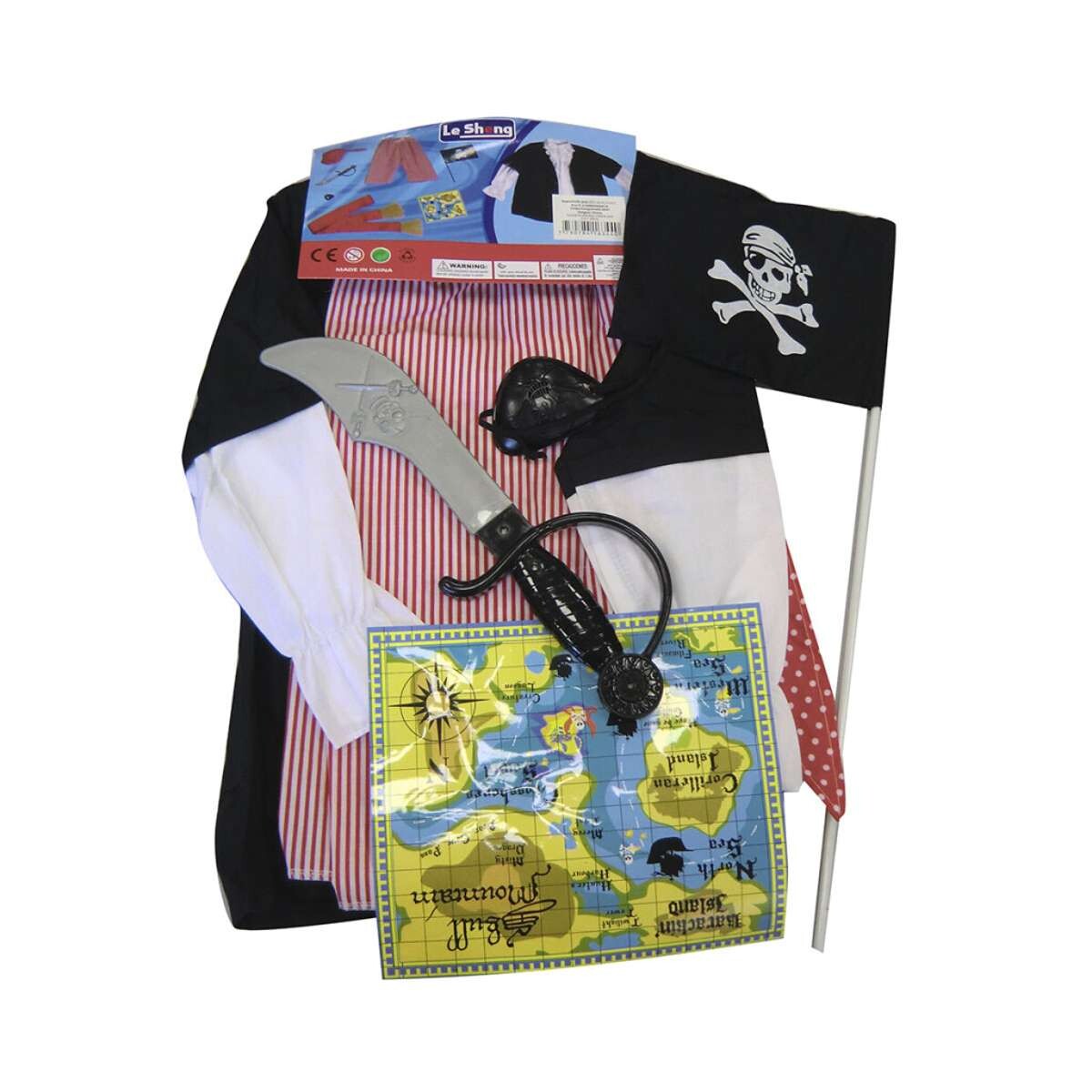 Disfraz Infantil Pirata Con Accesorios - Para Halloween 