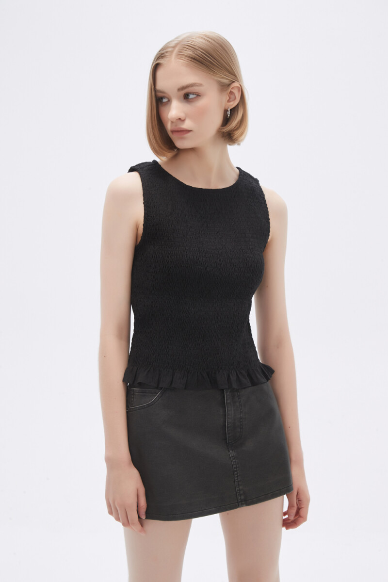 Musculosa Fruncin - Negro 
