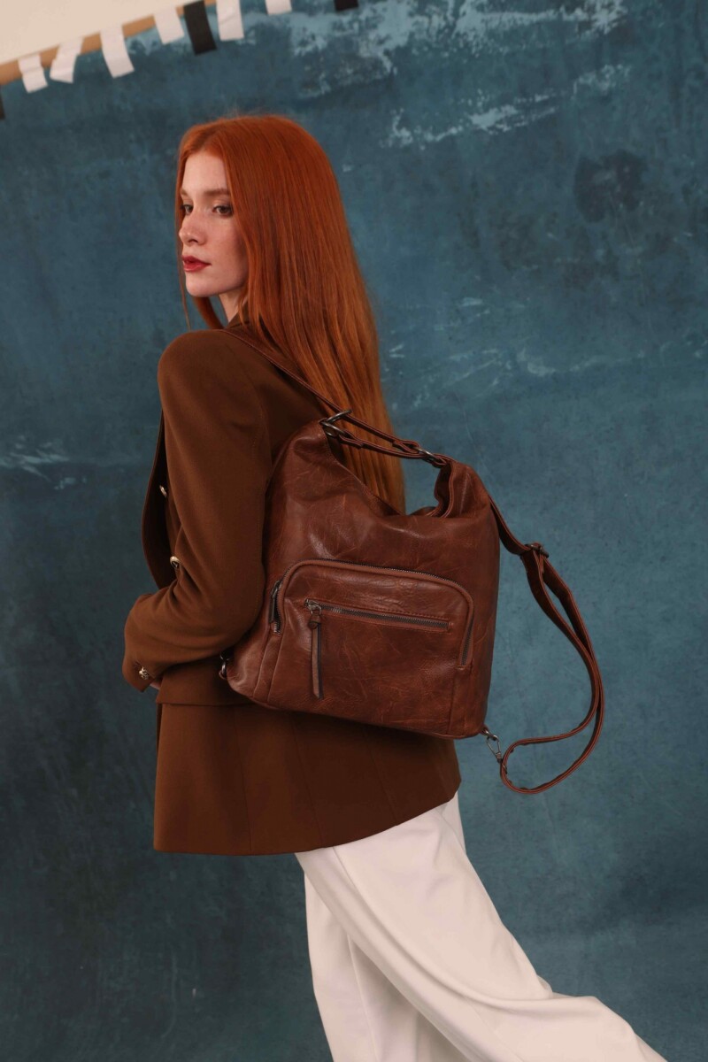 CARTERA MOCHILA VERBENA - HABANO 