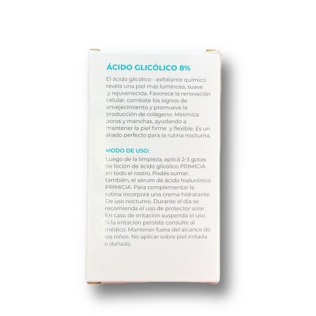 Primicia Facial Sérum Ácido Glicólico 8% 30ml Primicia Facial Sérum Ácido Glicólico 8% 30ml