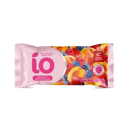 JABON DE TOCADOR IO 3 UNIDADES DURAZNO Y FRUTILLA JABON DE TOCADOR IO 3 UNIDADES DURAZNO Y FRUTILLA