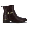 Comfortflex Bota Caña Baja C/ Tira Y Hebilla Cuero/croco Marron