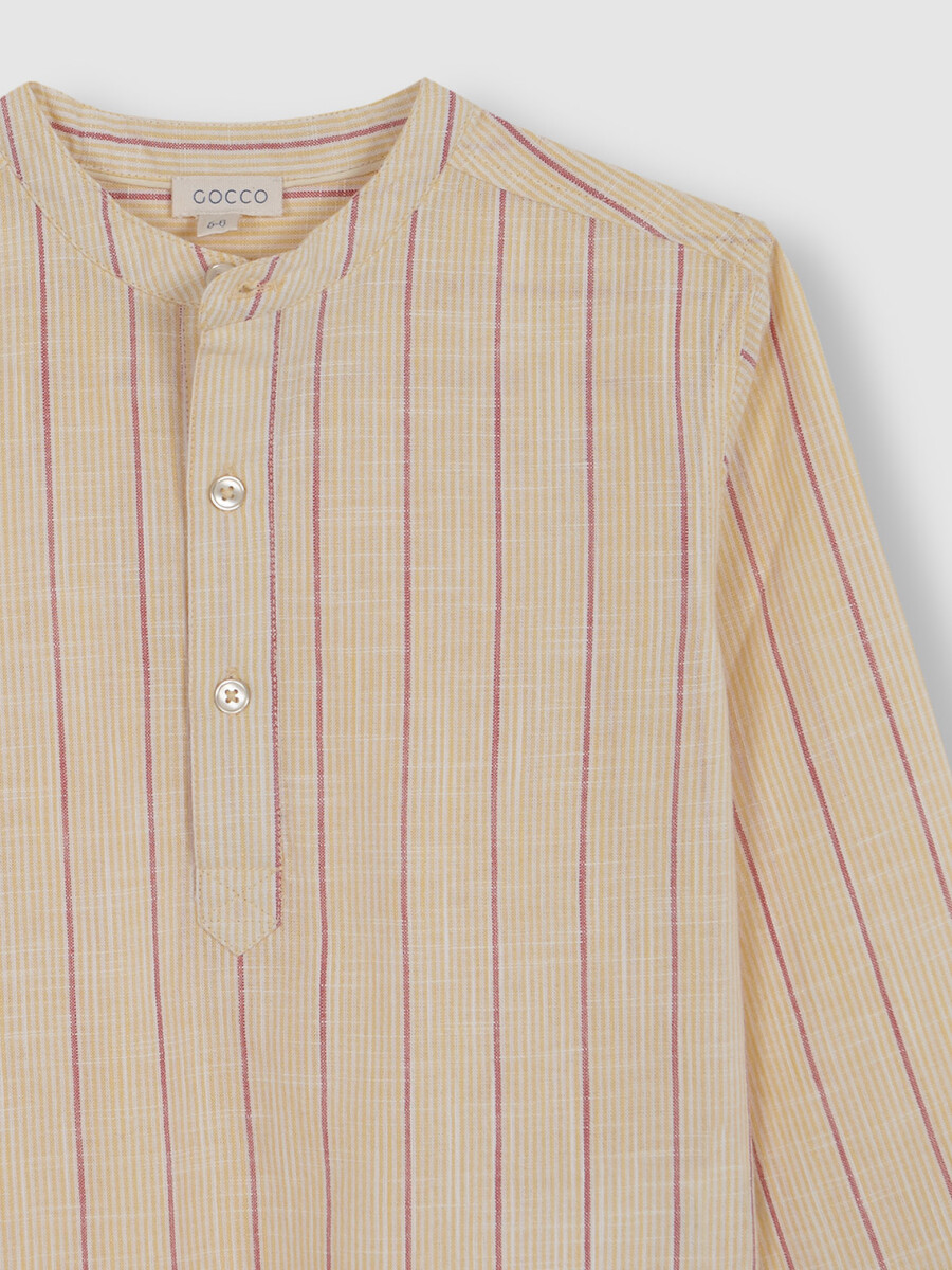 Camisa De Rayas Blanco