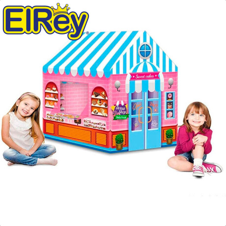 Carpa Casita Infantil Dino Pastelería 93x69x103cm Rosa