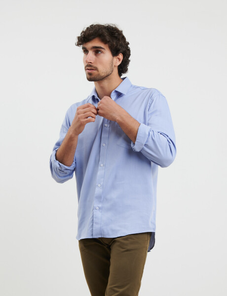 012581 CAMISA HARRINGTON LABEL Azul