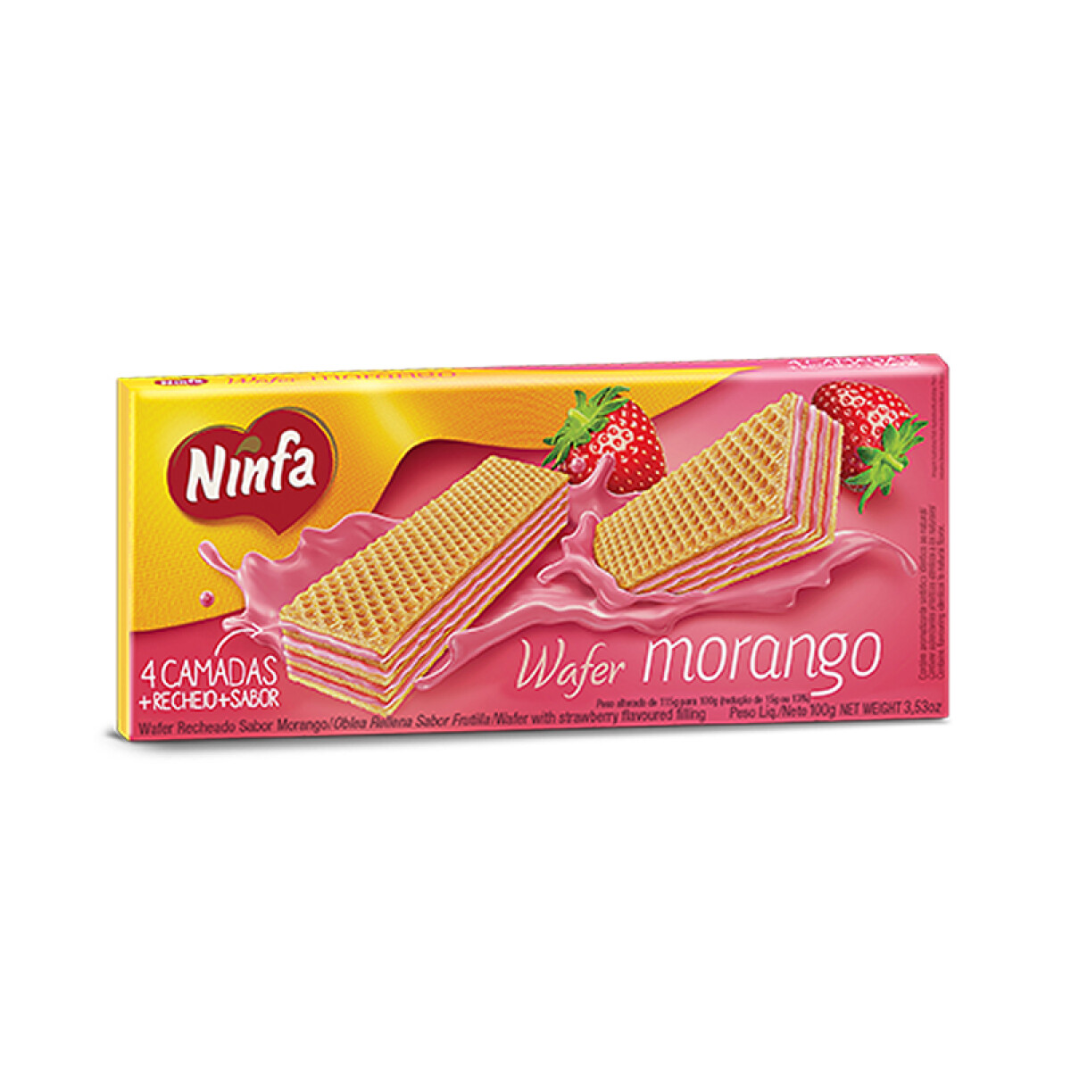 Waffle Ninfa 100grs - Frutilla - Morango 