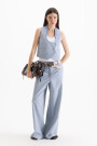 PANTALON CAPRI Celeste