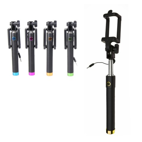 Palo Selfie Stick Extensible Disparador Celular Jack 3.5 mm Color Variante Dorado