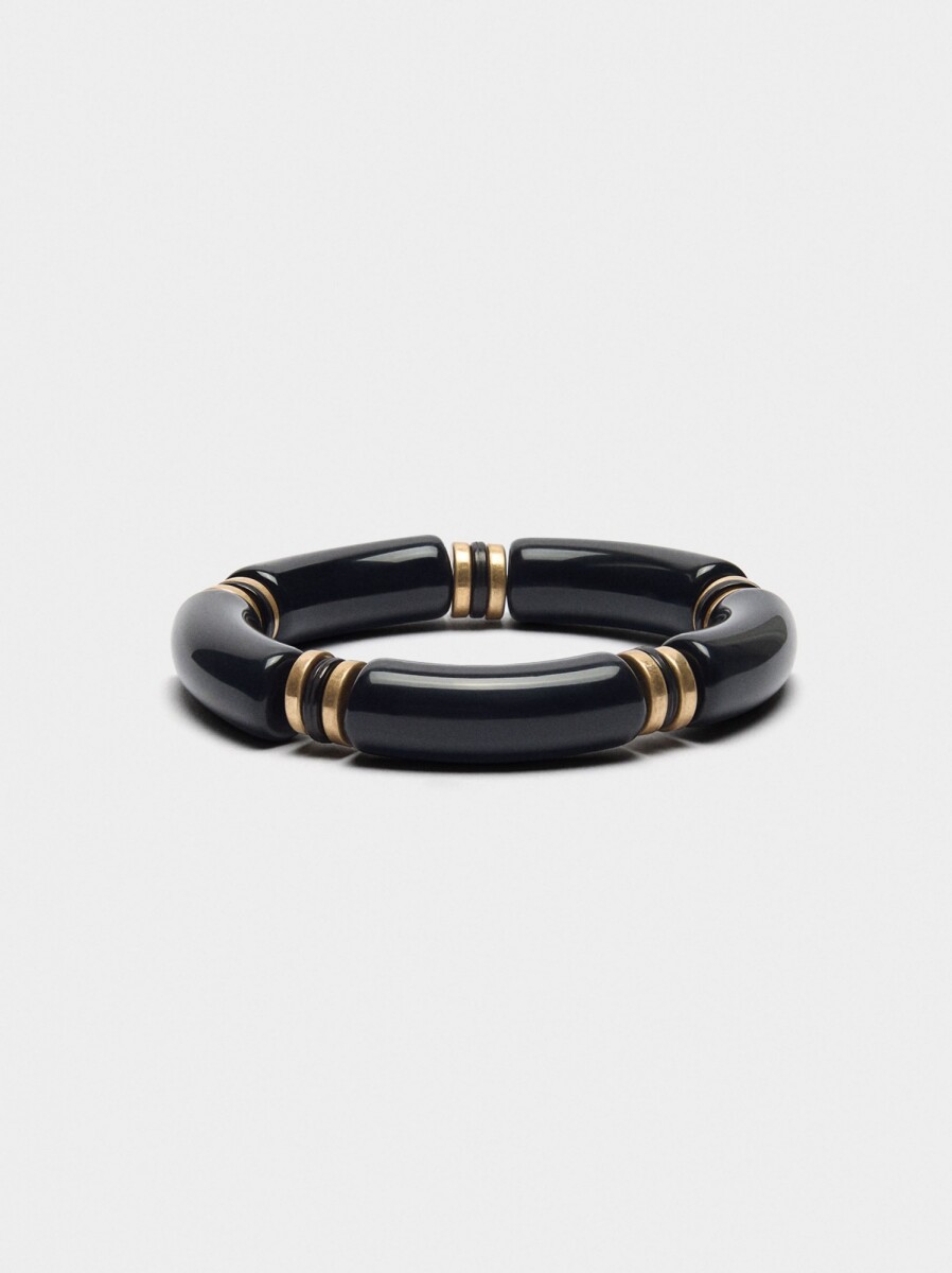 Pulsera Elástica Segmentada - negro 