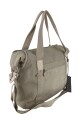 Bolso grande en tafeta amasada Beige