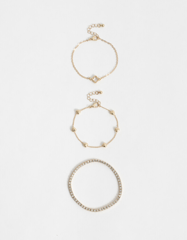 Pulseras Flexibles Sets Con strass Set De Pulseras Flexibles Con Strass - Dorado