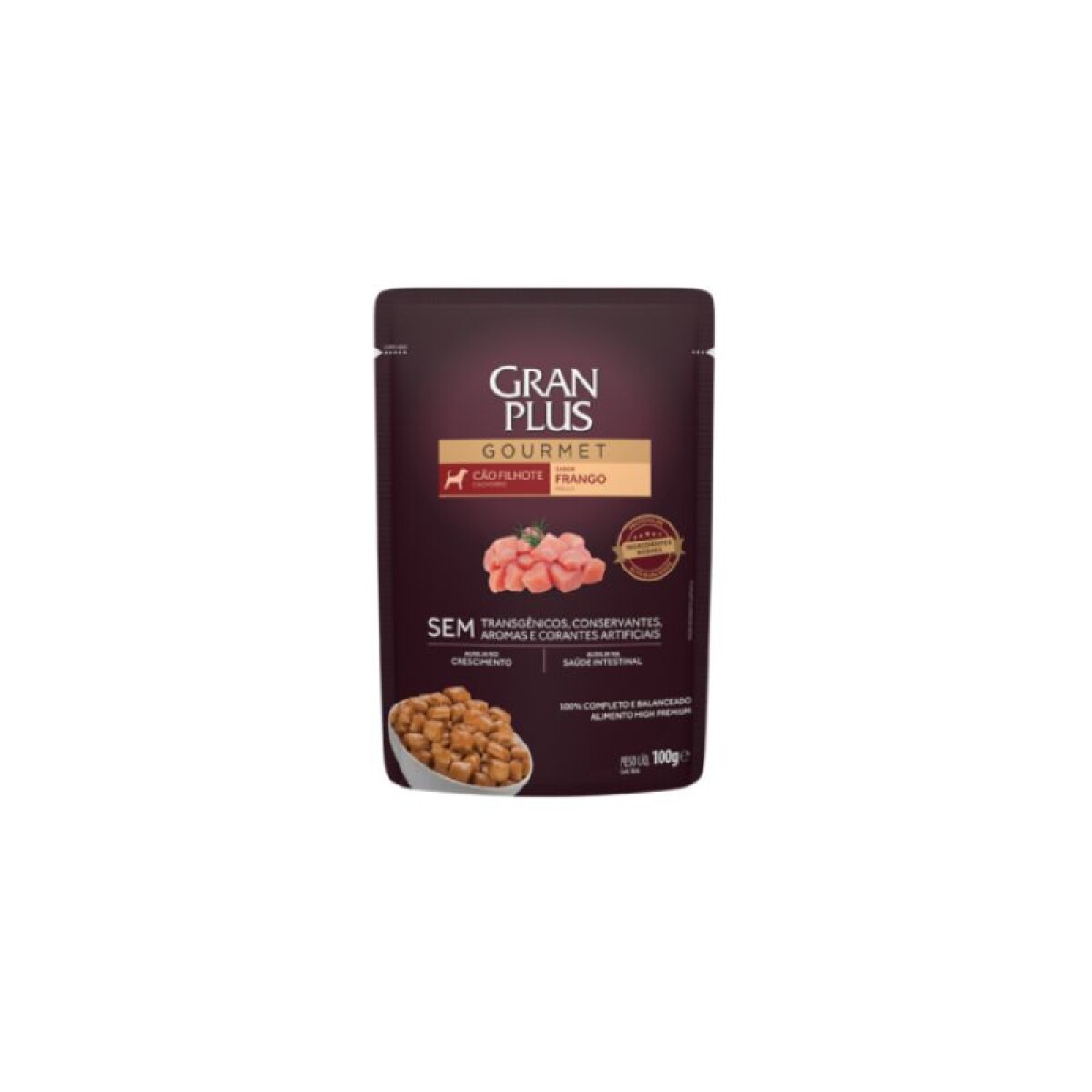 SACHET GRANPLUS GOURMET CACHORRO SABOR POLLO CX18X100G - Sachet Granplus Gourmet Cachorro Sabor Pollo Cx18x100g 