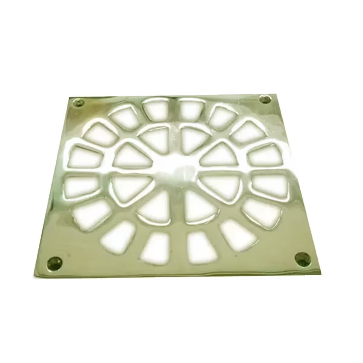 Rejilla Bronce Pulido Reposición Reja 10x10 Cm 