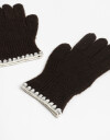 Guantes Tejidos Guantes Tejidos Con Terminacion Con Bordado - Combinacion Bicolor