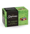 Té Supremo 20 sobres Verde sabor Frutos del Bosque
