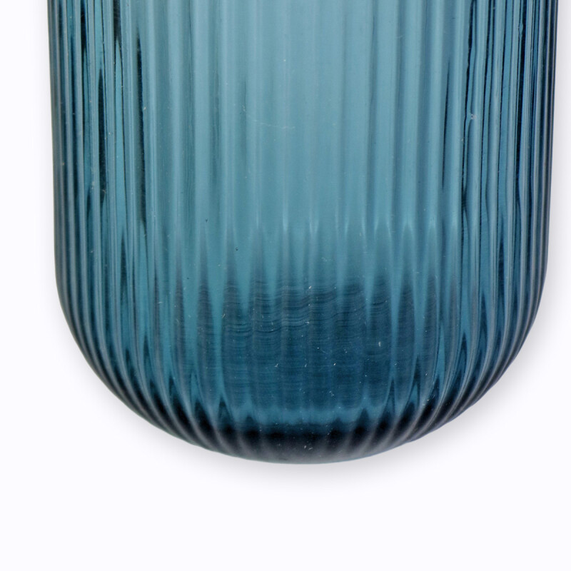 VASO DE VIDRIO AZUL 410ML Unica