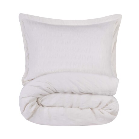 SET DE ACOLCHADO 2 PLAZAS POLIESTER NATURAL-BEIGE CRINKLE CRUDO