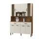 Cocina Golden 8 Puertas Nogueira Off White Kits Paraná Cocina Golden 8 Puertas Nogueira Off White Kits Paraná