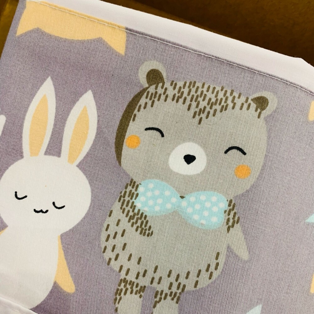 Sabanas minicuna colecho Little Ones grey friends