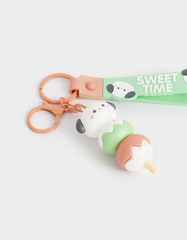 Llavero Lúdico Llavero Y Charm Perrito Helado - Combinacion Multicolor