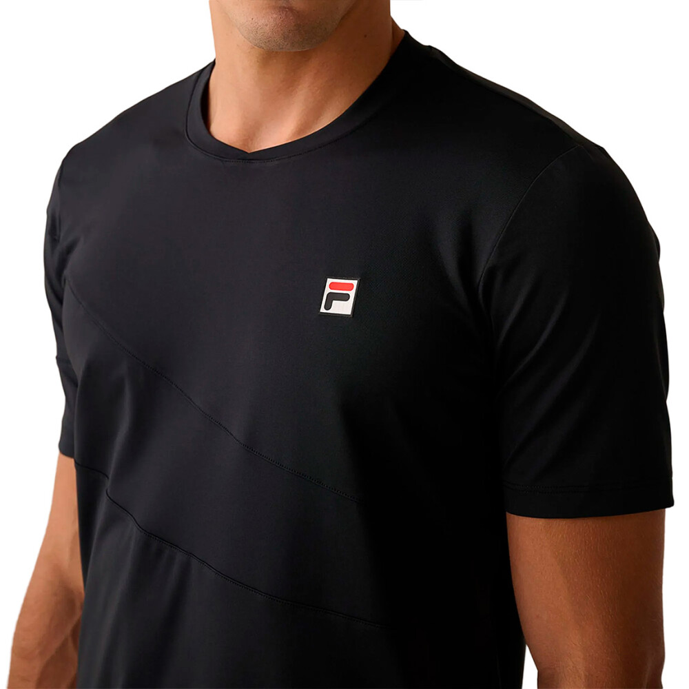 Fila Remera manga corta Flag Hombre - Negro Negro-Negro