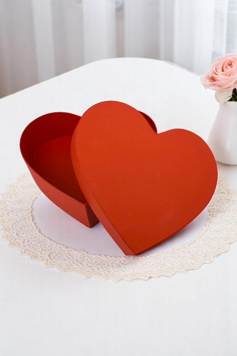 Caja Rígida Corazón - ROJO 