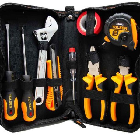 TOLSEN JUEGO HERRAMIENTAS 9 PZAS + ESTUCHE Tolsen Juego Herramientas 9 Pzas + Estuche