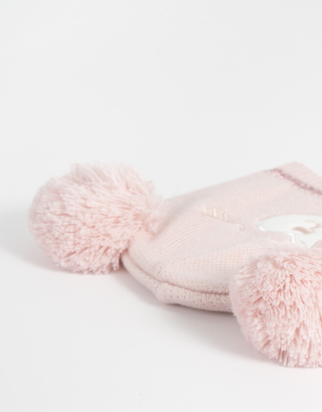 Gorros Infantiles Gorro Infantil De Osito Rosa - Rosa Claro