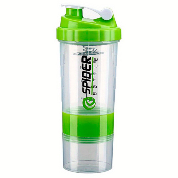 Botella Vaso Mezcladora Agitador Spider Fitness Ejercicio Variante Color Verde