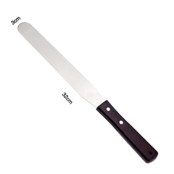 Espatula recta confitero mango madera acero inox 20 cm Espatula recta confitero mango madera acero inox 20 cm
