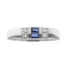 Anillo Luciana en oro blanco 18k con brillantes y zafiros Anillo Luciana en oro blanco 18k con brillantes y zafiros