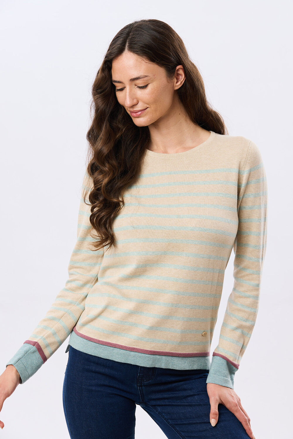 BUZO TEJIDO RAYADO Beige