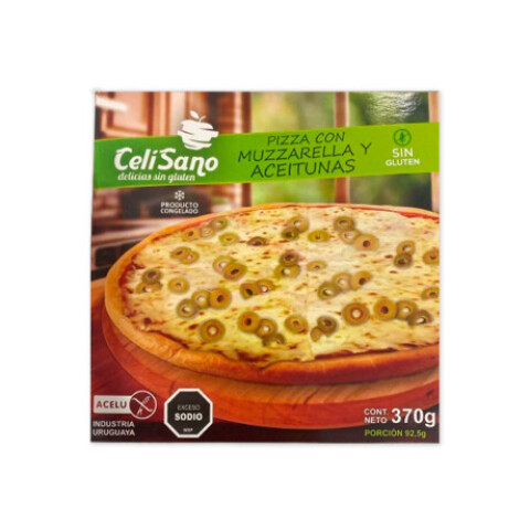 Pizza con Muzzarella y Aceituna Celisano 370Grs Pizza con Muzzarella y Aceituna Celisano 370Grs