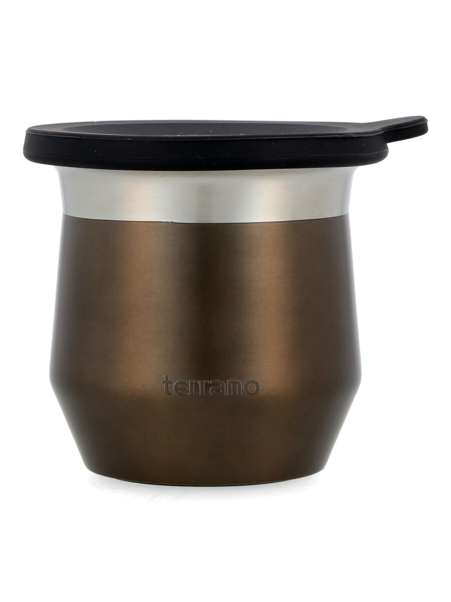 Mate Acero Flap - Marrón Metalizado 