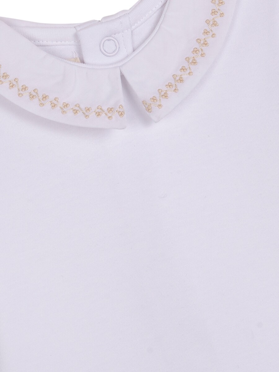 Body Manga Larga Con Blanco Optico