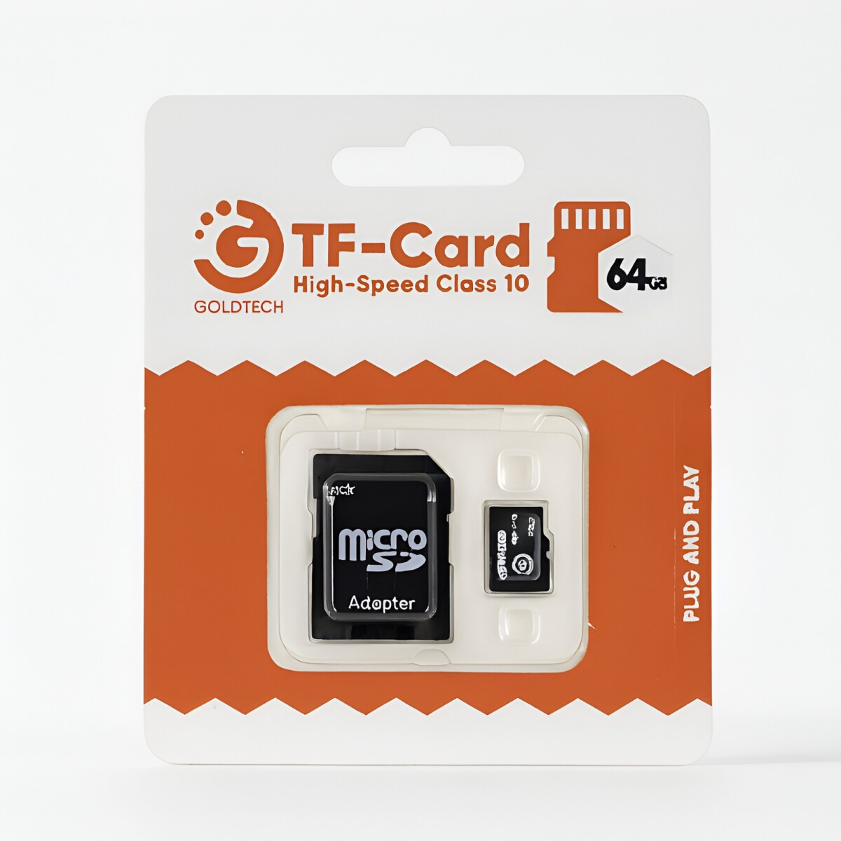 Tarjeta Memoria Micro Sd 64gb Goldtech Clase 10 + Adaptador - Color Negro 