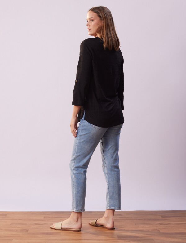 Blusa Botones NEGRO