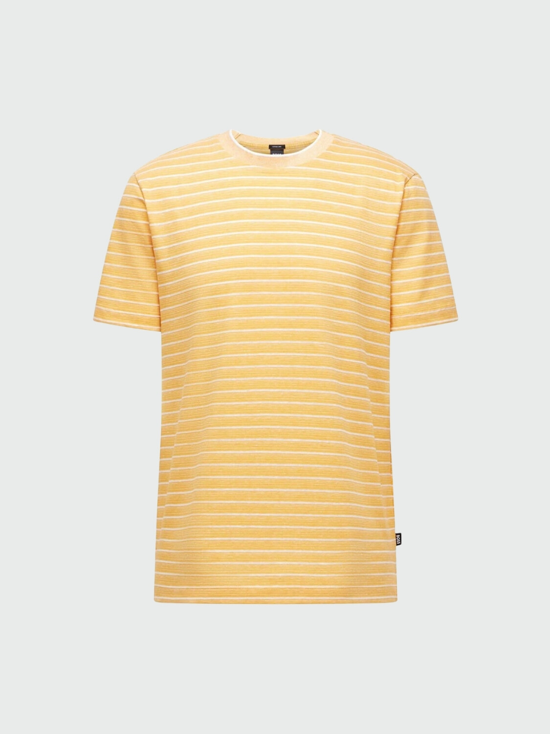 Hugo Boss -Remera de algodón regular fit, Tiburt-301 Maiz