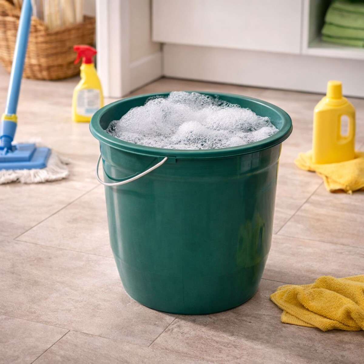 BALDE DE PLASTICO CON ASA 7,4 LITROS 