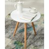 Mesa auxiliar en madera diseño nórdico 50x47cm Blanco