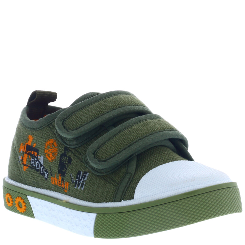 Championes de Niño Croco Kids c/velcros Caqui