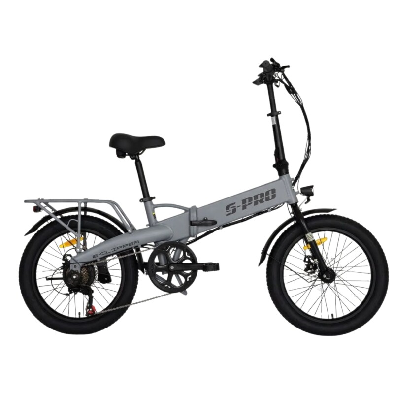 Bicicleta Eléctrica Plegable S-pro E-clipper Rodado 20 Gris