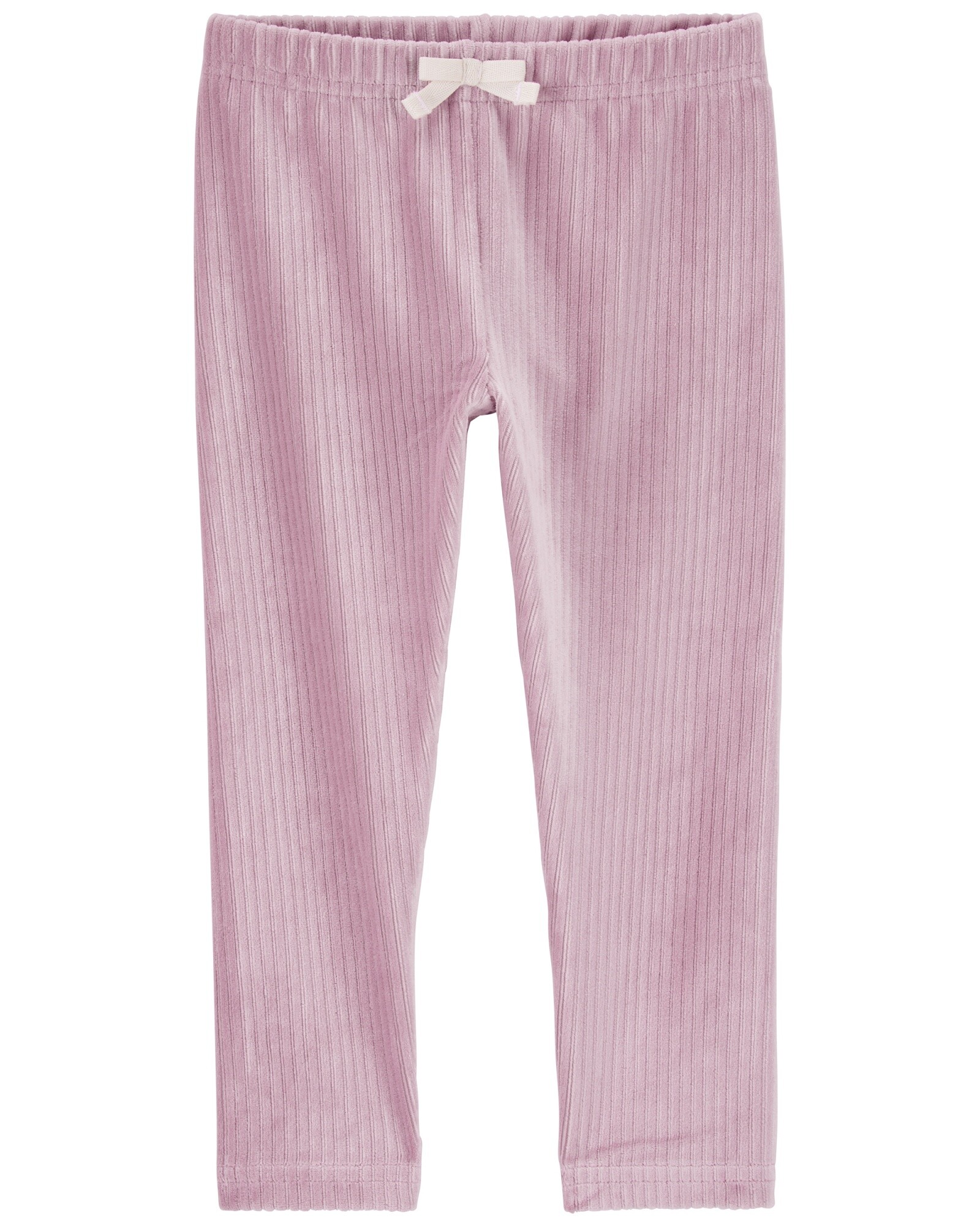 Pantalón de poliéster, aterciopelado, rosado Sin color